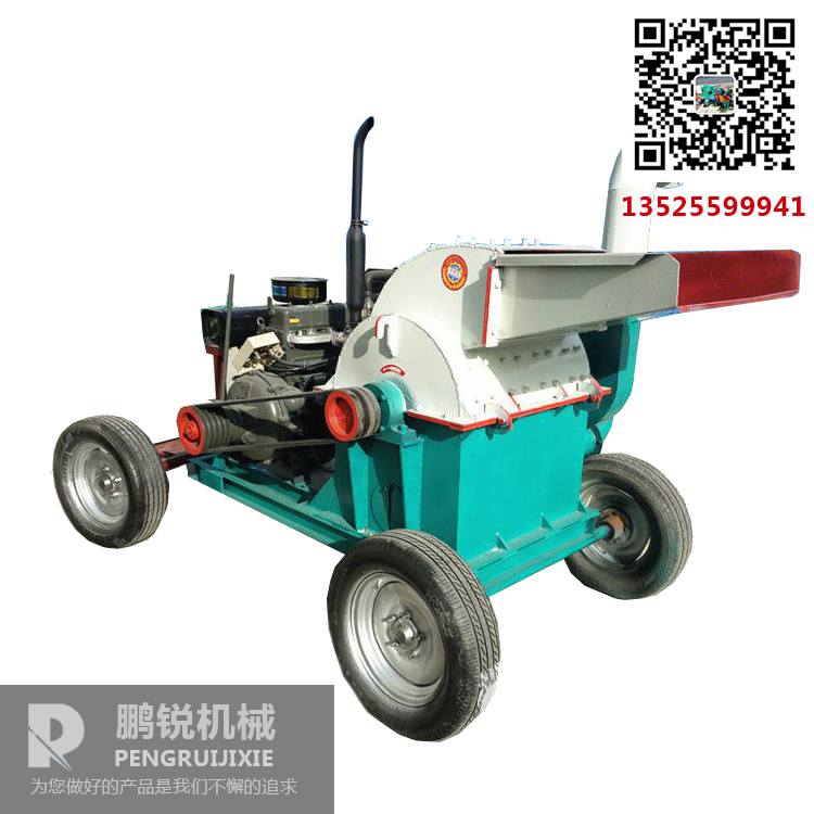 柴油機(jī)帶動碎木機(jī)