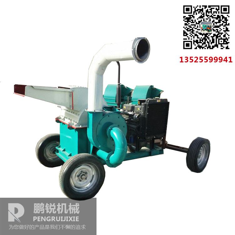 柴油機(jī)帶動碎木機(jī)